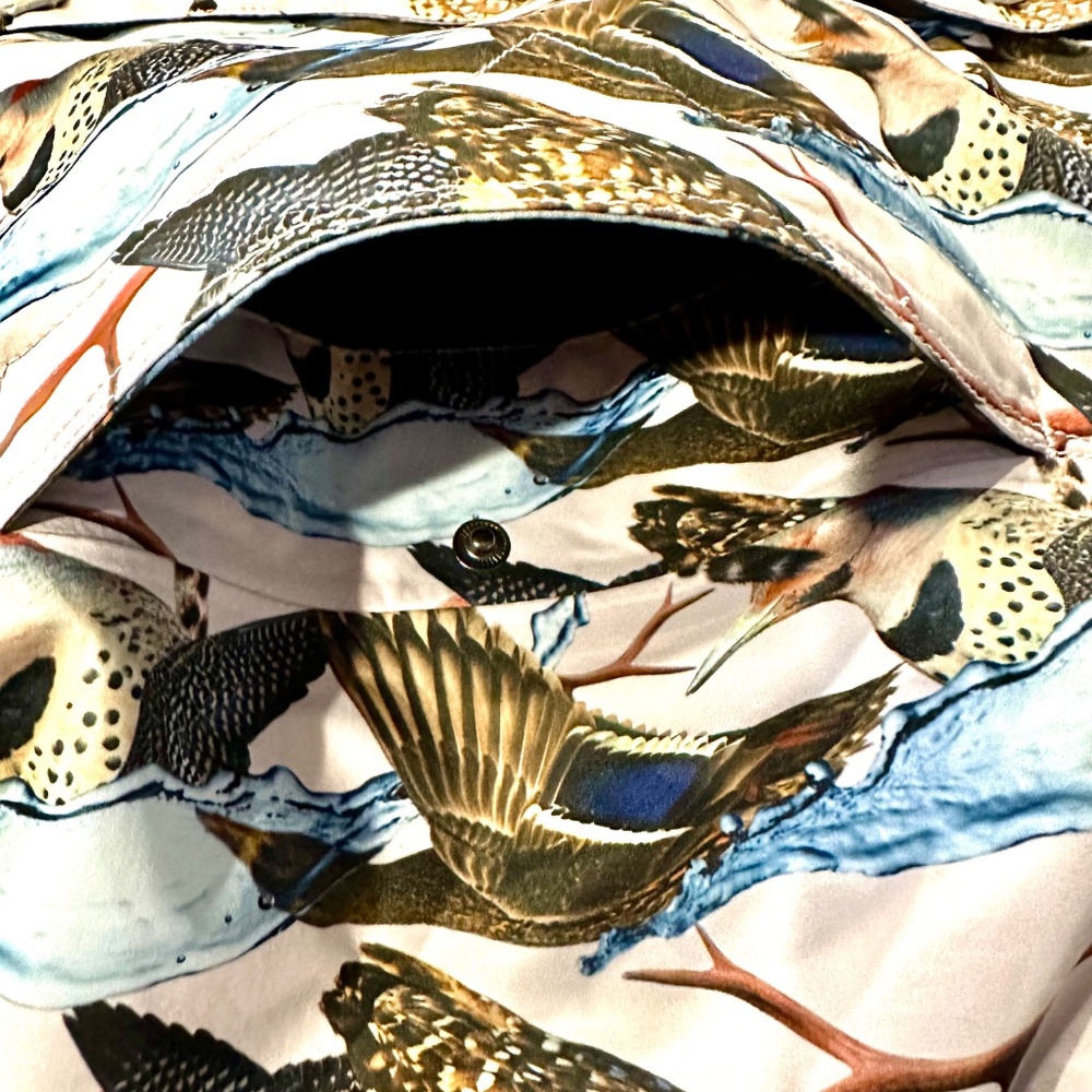 Hunter Multicolor Bird Print Utility Jacket - Picture 14 of 14